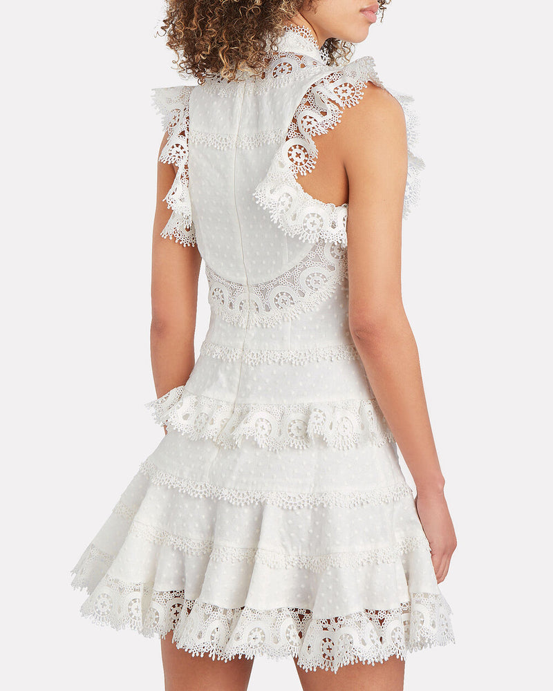 Peggy Embroidered Mini Dress