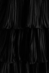 Carly Cushnie - Tiered Pleated V-Neck Cutout Midi Dress