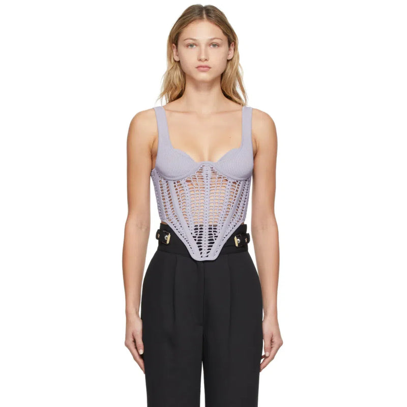 Dion Lee - Crochet Corset Lilac Violet