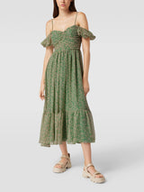 Bardot - Fauna Cold Shoulder Midi Dress BARDOT green floral