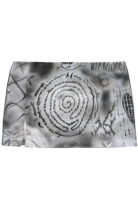 URTE KAT - PENCIL PRINT 'EMOTIONAL' MINI SKIRT
