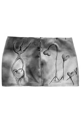 URTE KAT - PENCIL PRINT 'EMOTIONAL' MINI SKIRT