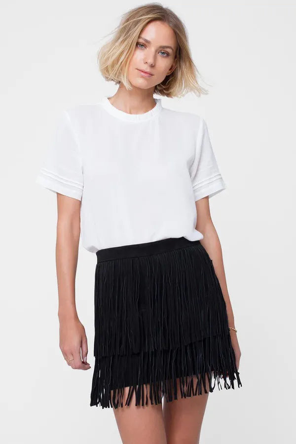 Anine Bing - Fringe Suede Mini Skirt