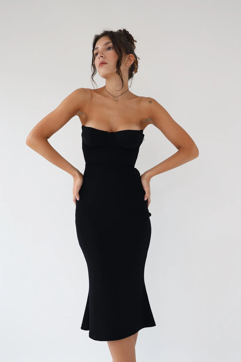 Mirror Palais - Strapless Supermodel Dress Black