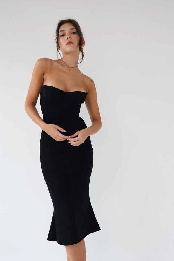 Mirror Palais - Strapless Supermodel Dress Black