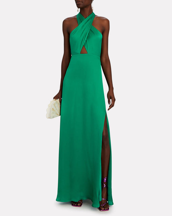 Mandy Crossover Silk Gown