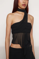 Danielle Guizio - Chiffon Wrap Around Top