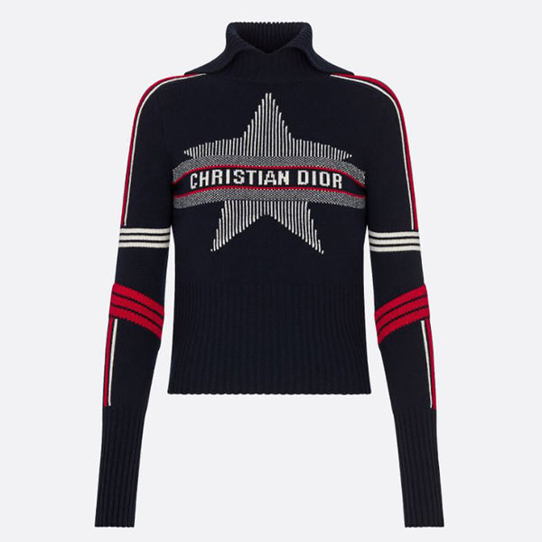 Christian Dior - Three-Tone Dior Star Wool and Cashmere Knit