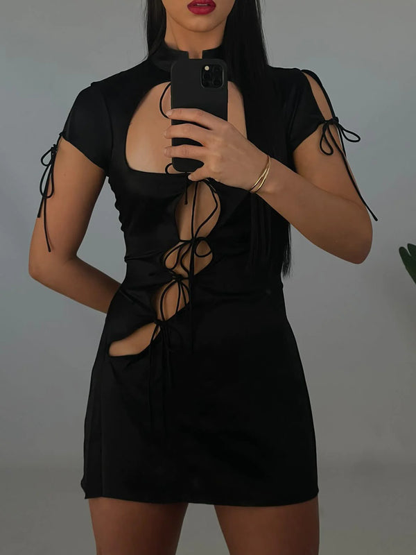 Danielle Guizio - Cut-Out Tie Babydoll Dress