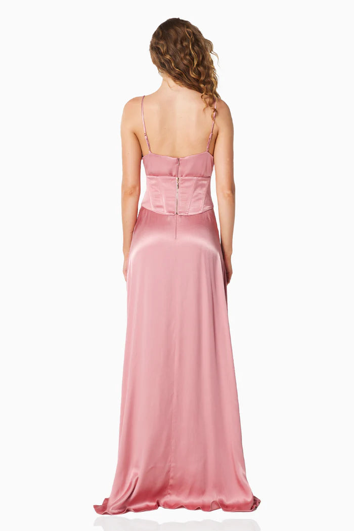 Elliatt - Evangeline Gown Pink Satin Corset Dress