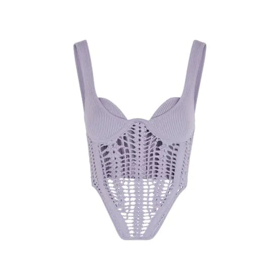 Dion Lee - Crochet Corset Lilac Violet