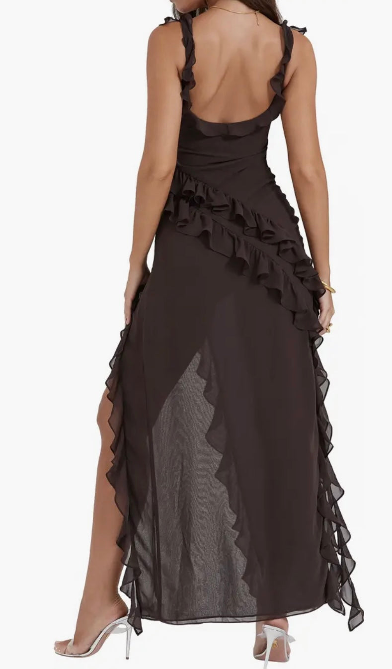 House of CB - Ariela Ruffle Maxi Dress