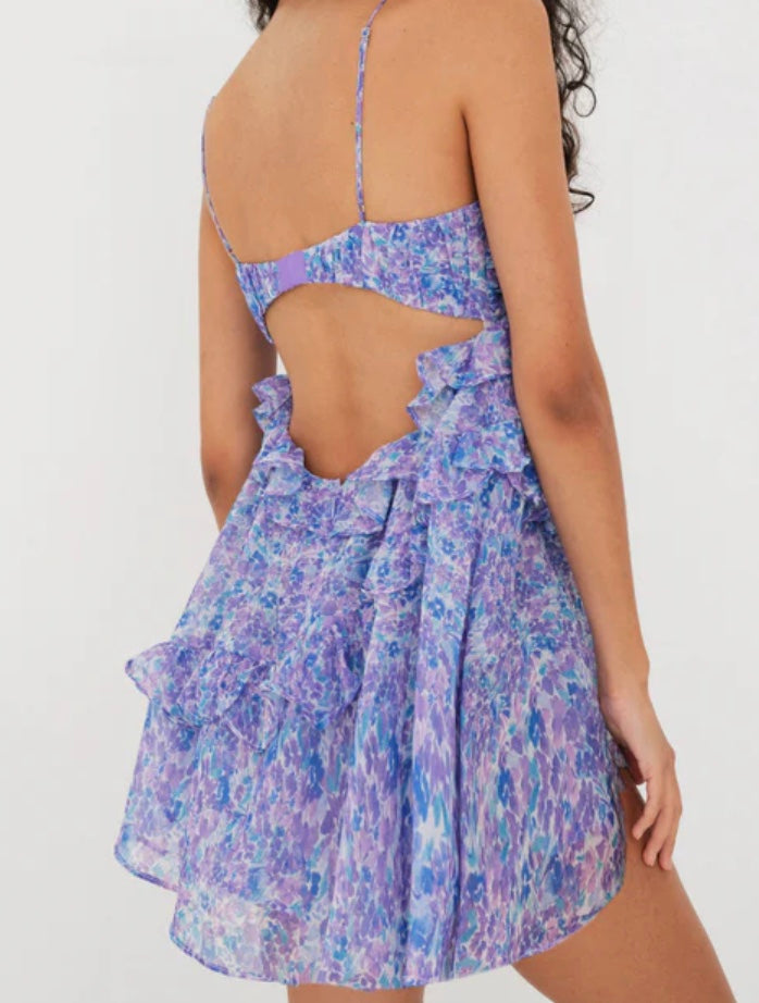For Love & Lemons - Debbie Mini Dress Purple