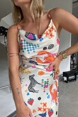 Never Fully Dressed - Ivory Lobster Emily Dress