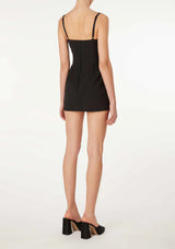 Area NYC - Crystal Cup Virgin Wool Blend Minidress