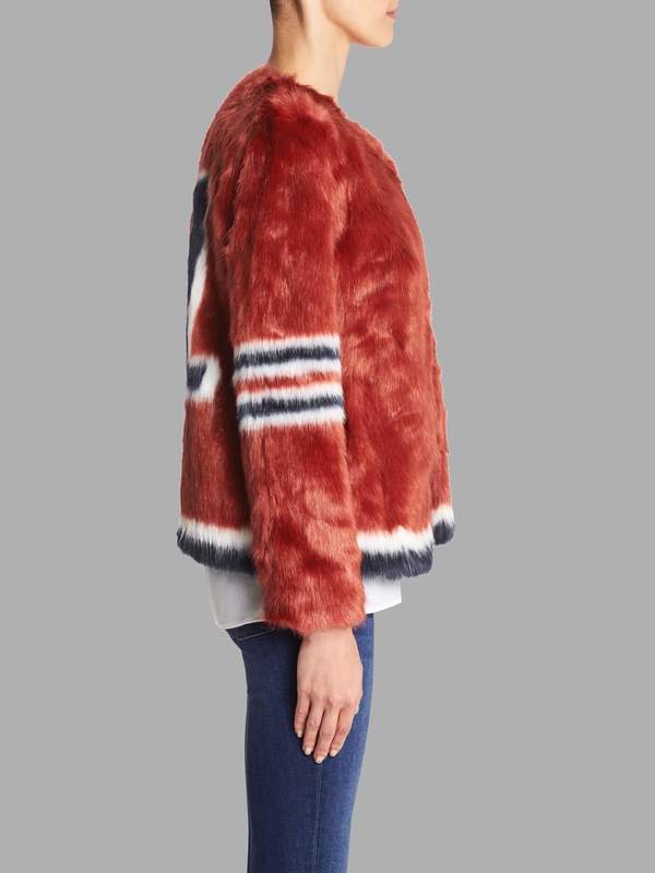 Mother - Mfaux Fur Jacket In Red