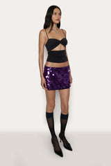 Danielle Guizio - Low Rise Paillette Skirt