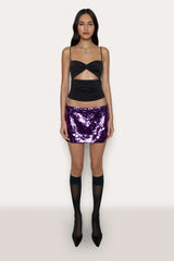 Danielle Guizio - Low Rise Paillette Skirt