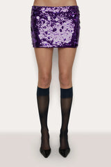 Danielle Guizio - Low Rise Paillette Skirt