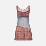 Miaou - Ginger Dress In Periwinkle Paisley