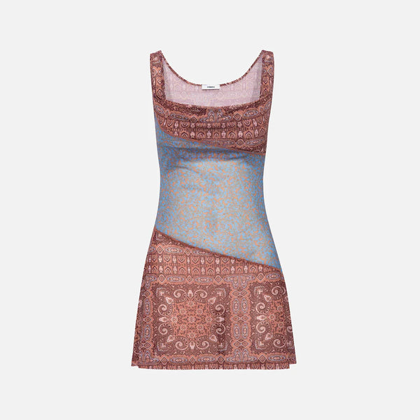 Miaou - Ginger Dress In Periwinkle Paisley