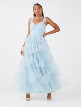 BCBGMaxAzria - Luna Ruffled Evening Dress