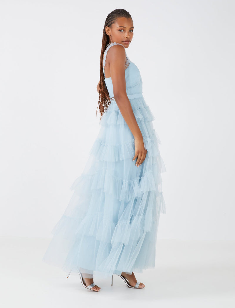 All Romance High Low Tulle Maxi Dress