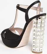 MIU MIU - Miu miu Black Embellished Platform Heel