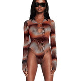 I AM GIA - DALIA BODYSUIT - TONAL WAVE