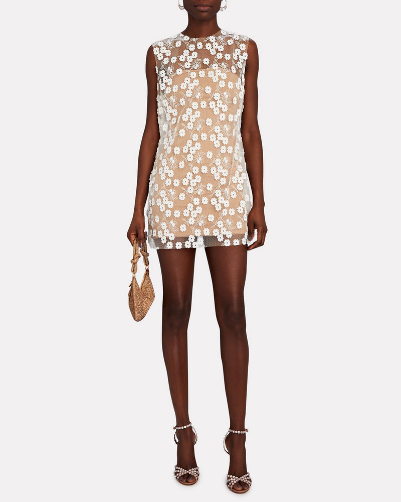 RUMER - Rosella Floral Embroidered Lace Mini dress