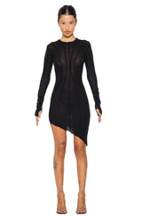 Sami Miro - Asymmetric Long Sleeve Mini Dress