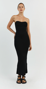 DISSH - Raven Black Bandeau Midi Dress