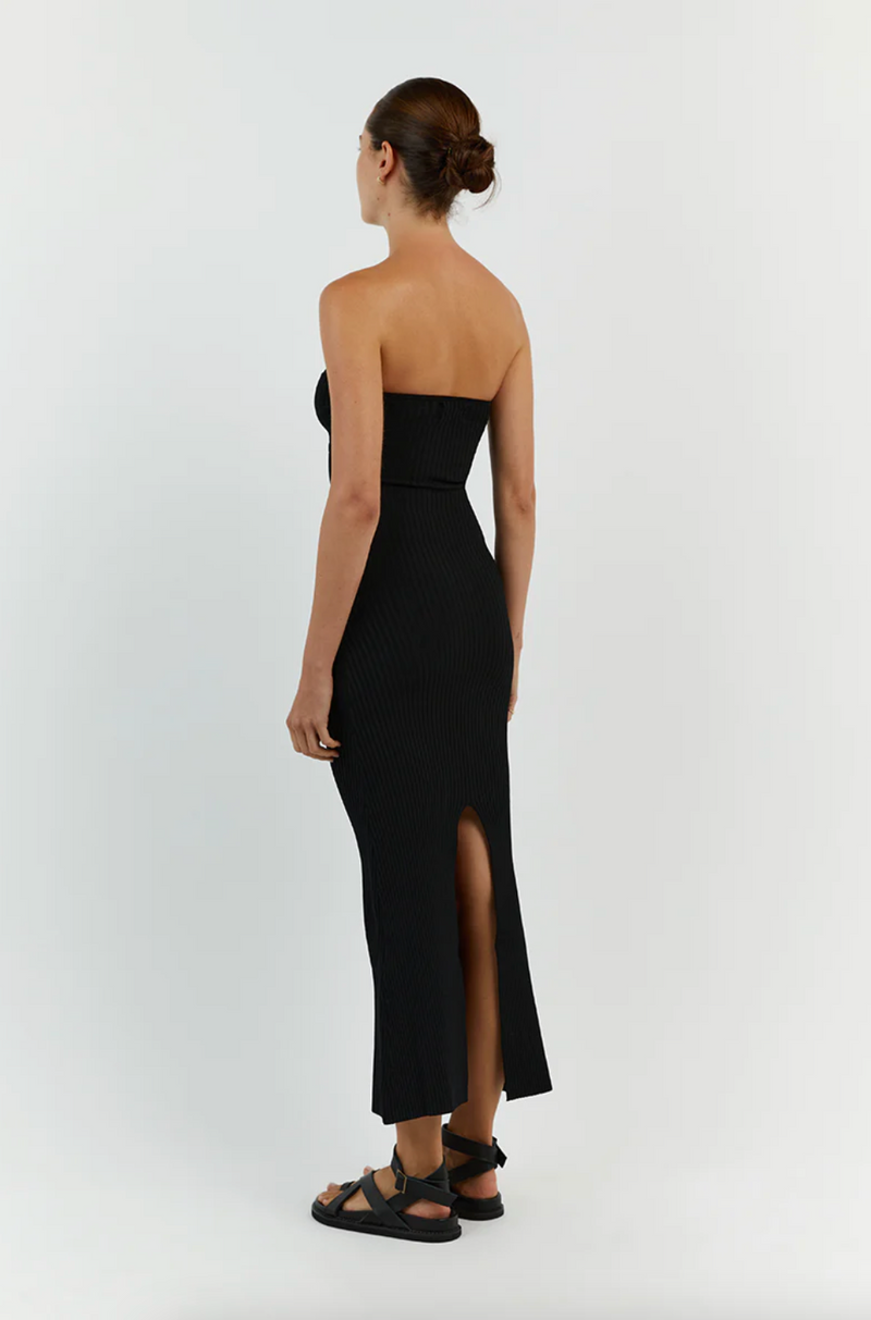 DISSH - Raven Black Bandeau Midi Dress