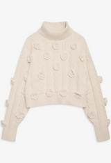 For Love & Lemons - Martina Cropped Sweater