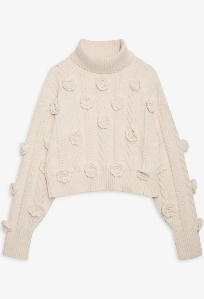For Love & Lemons - Martina Cropped Sweater