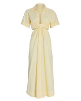 A.L.C. - Georgia Knotted Poplin Shirt Dress In Yellow