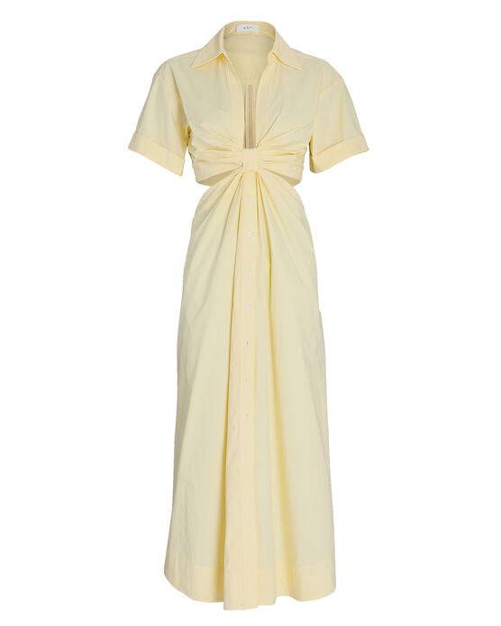 A.L.C. - Georgia Knotted Poplin Shirt Dress In Yellow