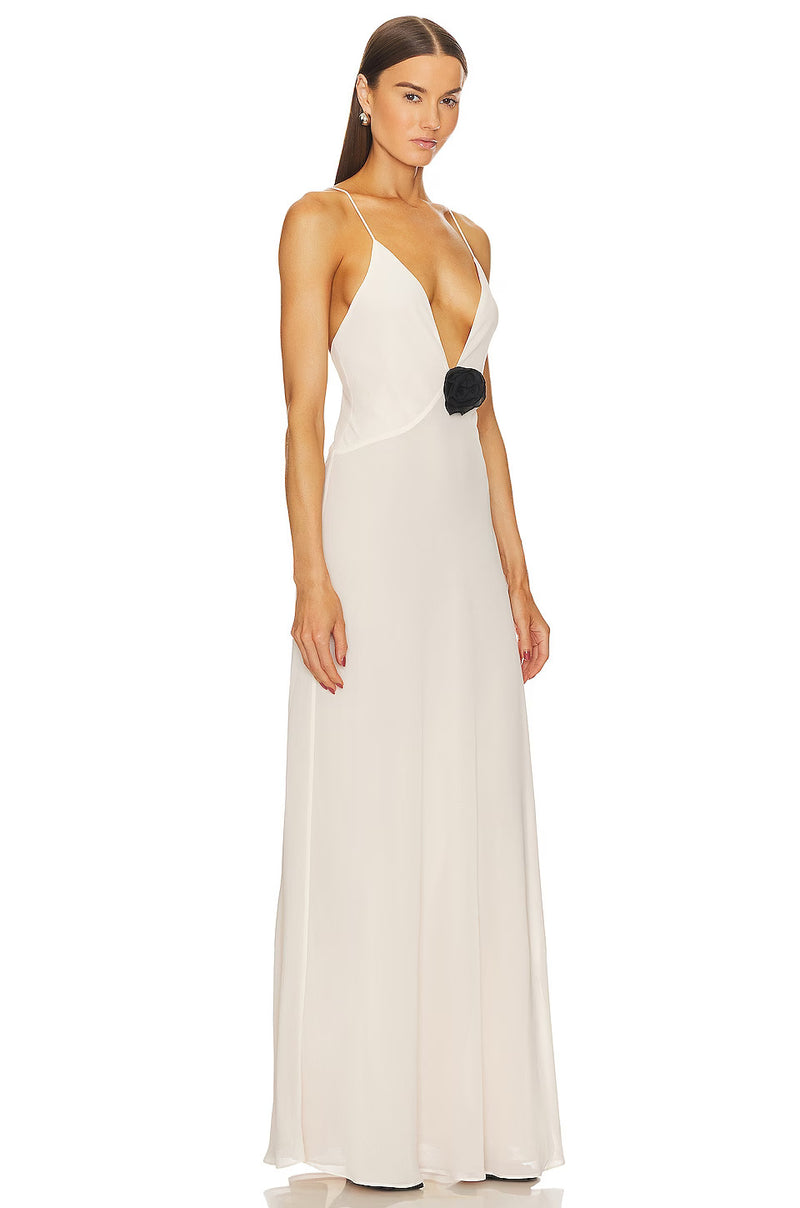 Helsa - Helsa Deep V long Slip Dress