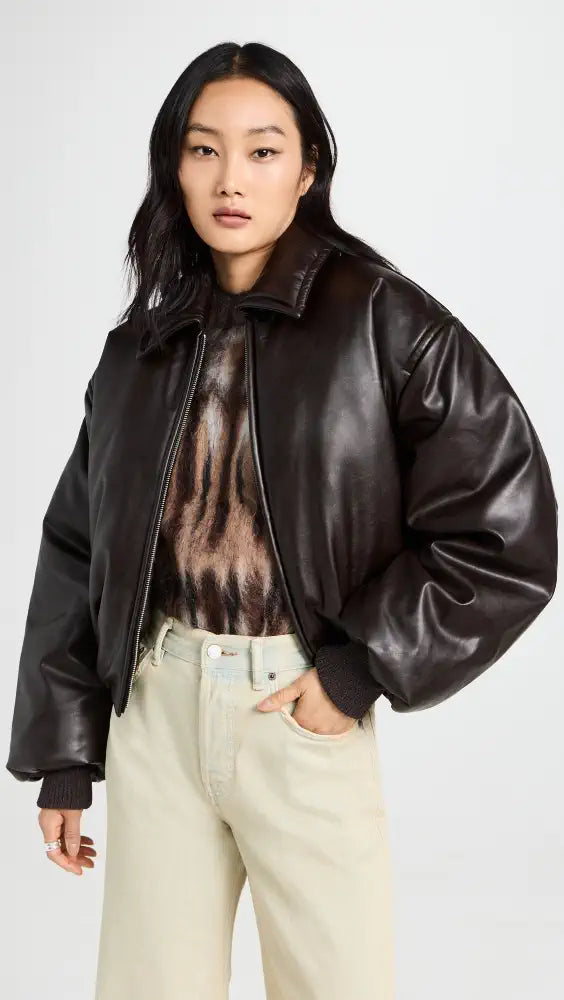 Acne Studios - Faux Leather Bomber Jacket