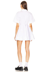 Helsa - Stretch Cotton Sateen Shirt Dress - White