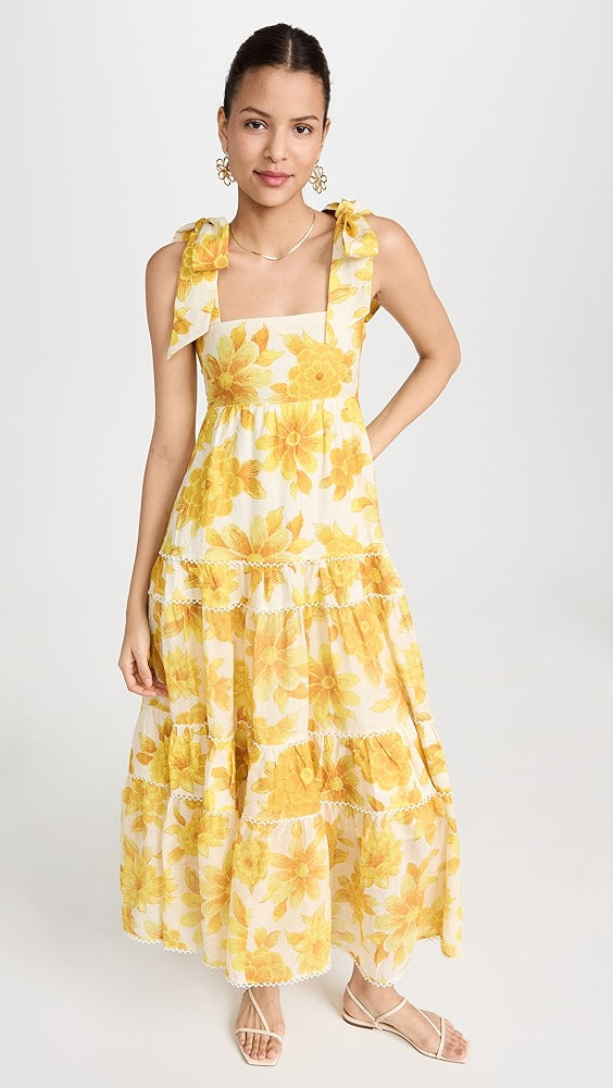 Sonny Midi Sundress - Lemon
