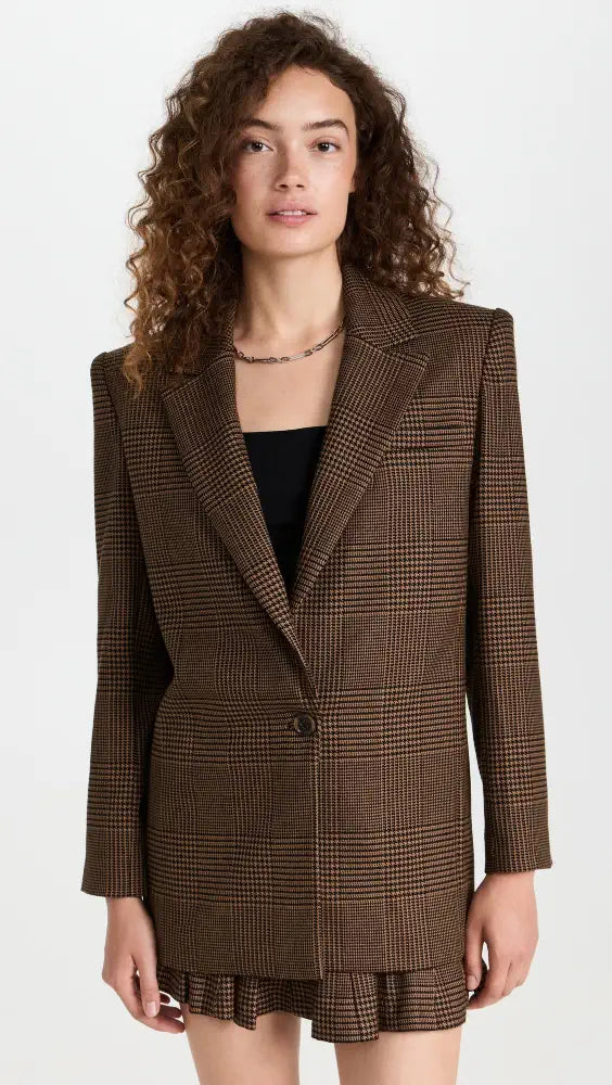 Alice + Olivia - Alice + Olivia Plaid Blazer And Skirt Set