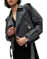 AllSaints - Balfern Denim Biker Jacket