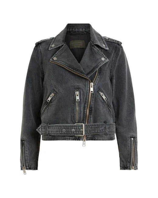 AllSaints - Balfern Denim Biker Jacket