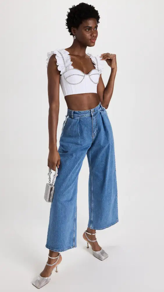 Area NYC - Poplin Ruffle Bustier