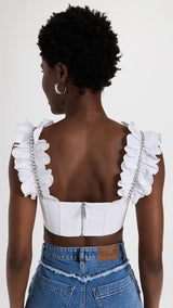 Area NYC - Poplin Ruffle Bustier