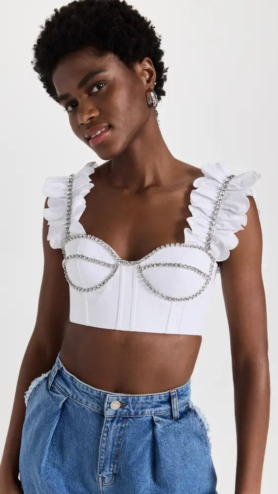 Area NYC - Poplin Ruffle Bustier