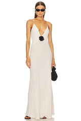 Helsa - Helsa Deep V long Slip Dress