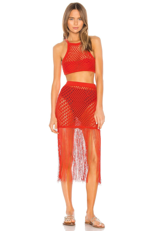 Camila Coelho - Camila Coelho Crochet Skirt and Top Matching Set