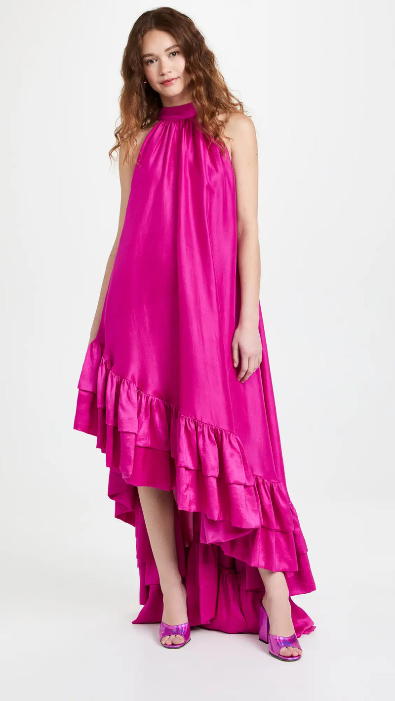 Azeeza - Lucas Halterneck Silk Gown